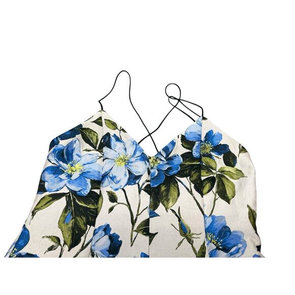 NWT Alice + Olivia Tayla Blue Floral Jacquard Mini Dress Sz 10 - Picture 10 of 14